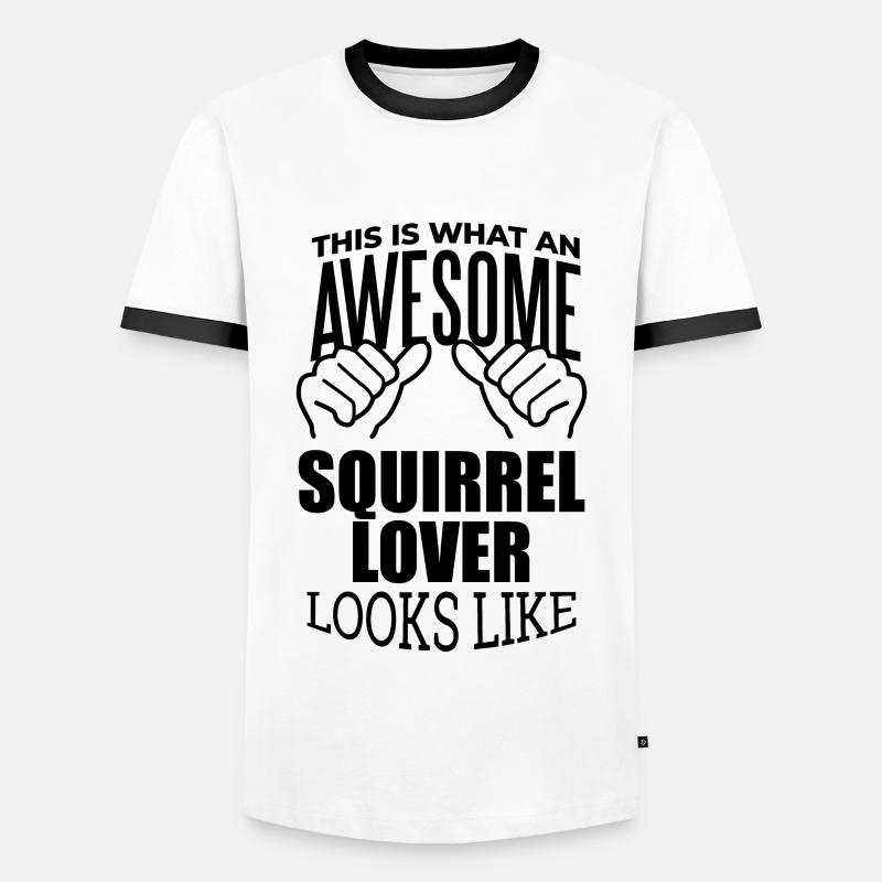 Squirrel - Men's Ringer Shirt - white/black