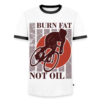 Fahrrad Fahrradfahren Bike Gesundheit Umweltschutz - Männer Kontrast-T-Shirt - Weiß/Schwarz - Vorne - AI Model Female 172 light (172cm) & AI Model Male 178 dark (178cm)
