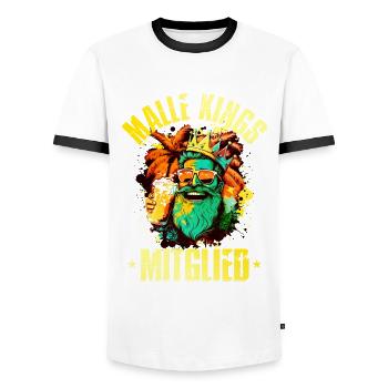 Malle Party Könige Urlaub Mallorca Team - Männer Kontrast-T-Shirt - Weiß/Schwarz - Vorne - AI Model Female 172 light (172cm) & AI Model Male 178 dark (178cm)