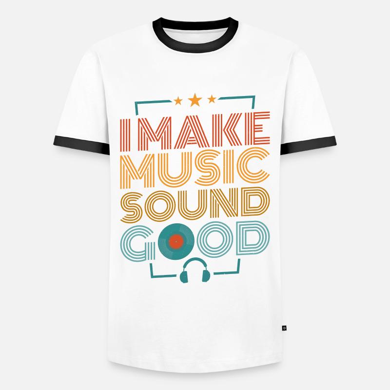 Techniciens audio techniques d’organisation - T-shirt contrasté Homme - blanc/noir