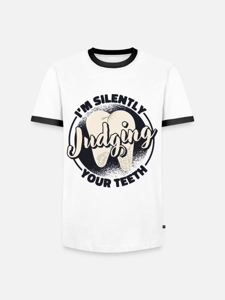 Dentiste Dentiste - T-shirt contrasté Homme - blanc/noir