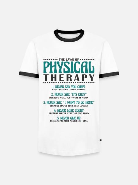 Physiotherapy Physiotherapist Therapist - Men's Ringer Shirt - white/black