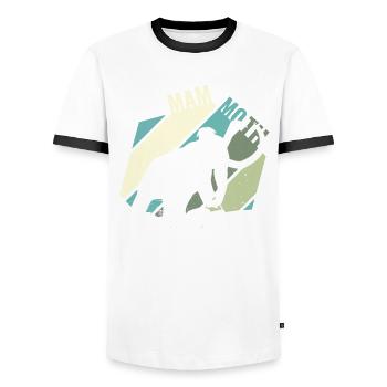 mammouth mammouth - T-shirt contrasté Homme - blanc/noir - Devant - AI Model Female 172 light (172cm) & AI Model Male 178 dark (178cm)