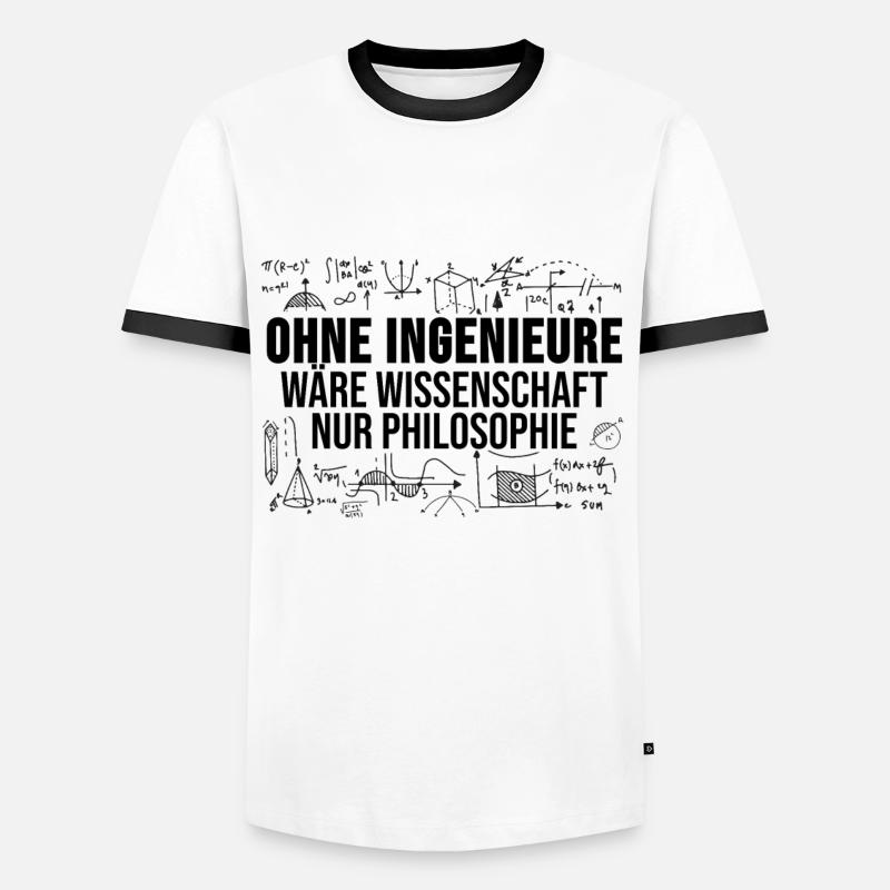 Engineer TShirt technician engineering gift - Men's Ringer Shirt - white/black