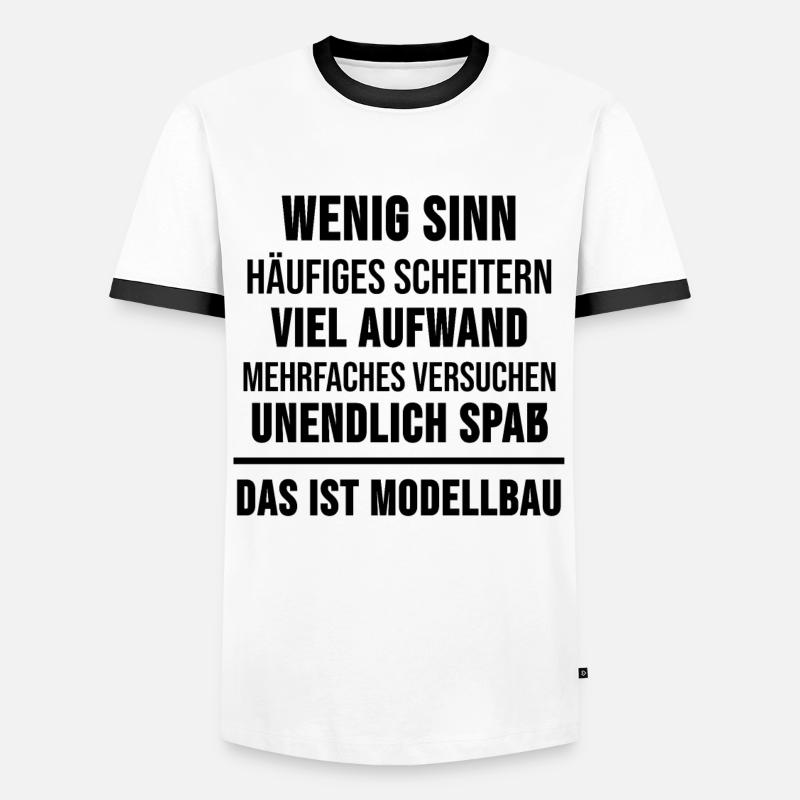 Modellbau Modellbauer Lustiges Geschenk - Männer Kontrast-T-Shirt - Weiß/Schwarz