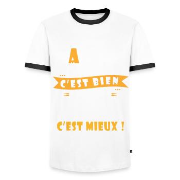 Anthony Cadeau Humour personnalisé cadeau anthony - T-shirt contrasté Homme - blanc/noir - Devant - AI Model Female 172 light (172cm) & AI Model Male 178 dark (178cm)