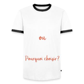 Humour Homme sieste et boule pétanque - T-shirt contrasté Homme - blanc/noir - Devant - AI Model Female 172 light (172cm) & AI Model Male 178 dark (178cm)