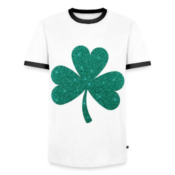 Cadeau de la Saint-Patrick pour les femmes et les filles Shamrock - T-shirt contrasté Homme - blanc/noir - Devant - AI Model Female 172 light (172cm) & AI Model Male 178 dark (178cm)