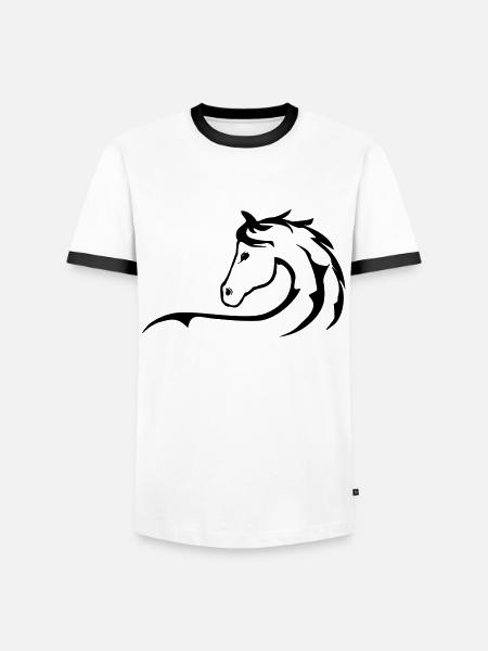 Cavallo, cavalli, sagoma di cavallo - Maglietta Contrast da uomo - 