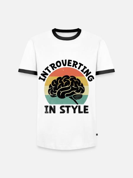 Introvertierte Sprüche für Introvertierte - Männer Kontrast-T-Shirt - Weiß/Schwarz