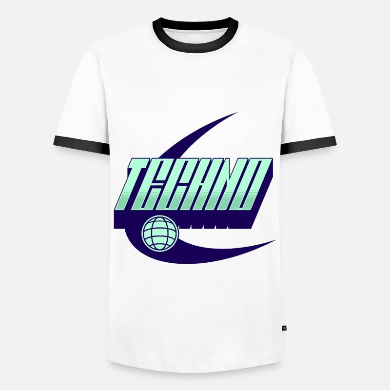 Techno - Men's Ringer Shirt - white/black