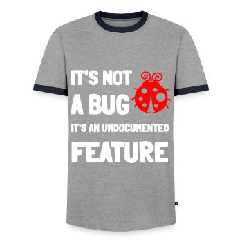Informatik Informatiker Witz lustiger Spruch Coder - Männer Kontrast-T-Shirt - Grau/Navy  - Vorne - AI Model Female 172 light (172cm) & AI Model Male 178 light (178cm)