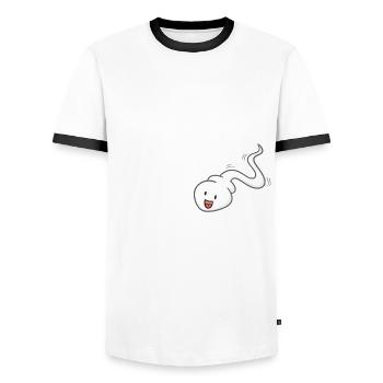 Alles Gute Papa wünscht dir dein bester Schwimmer - Männer Kontrast-T-Shirt - Weiß/Schwarz - Vorne - AI Model Female 172 light (172cm) & AI Model Male 178 dark (178cm)