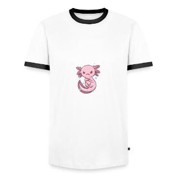 Because I sarcastic so funny parents mom dad - Men's Ringer Shirt - white/black - Front - AI Model Female 172 light (172cm) & AI Model Male 178 dark (178cm)