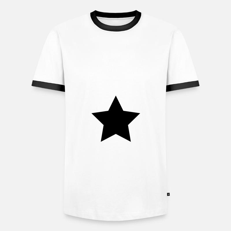 Star star asterisk - Men's Ringer Shirt - white/black