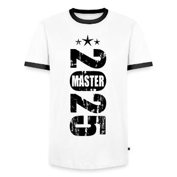 Master 2025 Vintage - Männer Kontrast-T-Shirt - Weiß/Schwarz - Vorne - AI Model Female 172 light (172cm) & AI Model Male 178 dark (178cm)