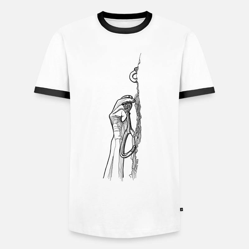 Almost There - Men's Ringer Shirt - white/black