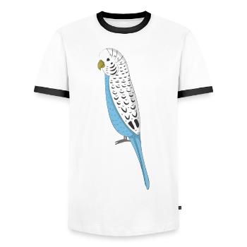 Perruque - T-shirt contrasté Homme - blanc/noir - Devant - AI Model Female 172 light (172cm) & AI Model Male 178 dark (178cm)