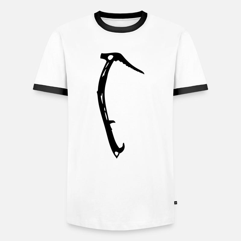 Eispickel - Männer Kontrast-T-Shirt - Weiß/Schwarz