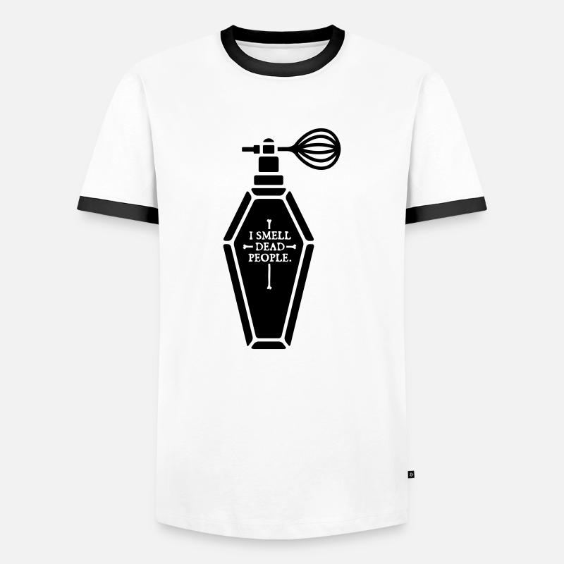 Sarg Parfum - Männer Kontrast-T-Shirt - Weiß/Schwarz