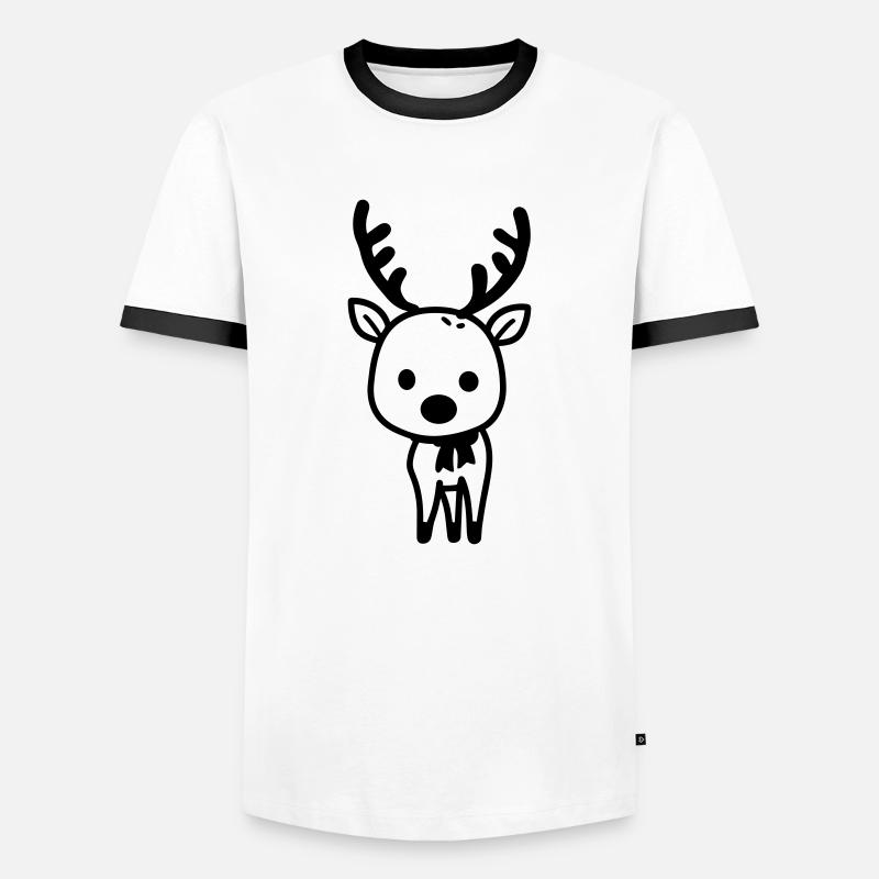 Deer - Men's Ringer Shirt - white/black