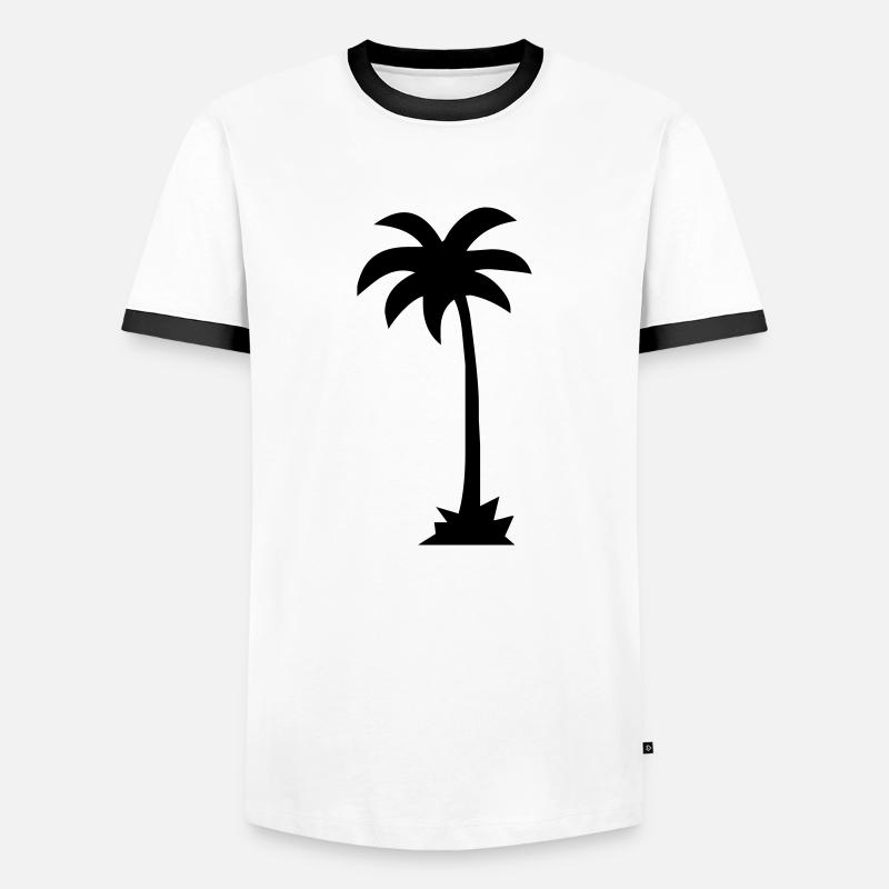 palme - Männer Kontrast-T-Shirt - Weiß/Schwarz