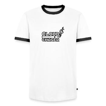 Cloudchaser - Männer Kontrast-T-Shirt - Weiß/Schwarz - Vorne - AI Model Female 172 light (172cm) & AI Model Male 178 dark (178cm)