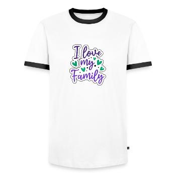 I Love My Family Sayings Reunion Relatives Sarcast - Männer Kontrast-T-Shirt - Weiß/Schwarz - Vorne - AI Model Female 172 light (172cm) & AI Model Male 178 dark (178cm)