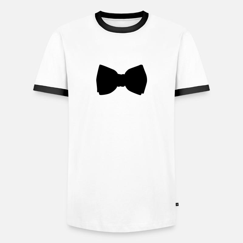 Bogen - Männer Kontrast-T-Shirt - Weiß/Schwarz