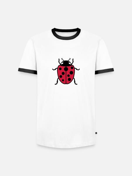 Ladybug - Men's Ringer Shirt - white/black