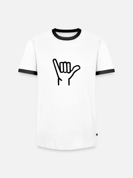 Surf - T-shirt contrasté Homme - blanc/noir