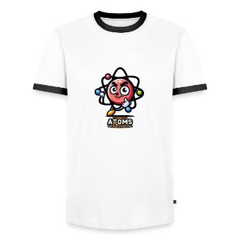 Don't trust Atoms - Männer Kontrast-T-Shirt - Weiß/Schwarz - Vorne - AI Model Female 172 light (172cm) & AI Model Male 178 dark (178cm)