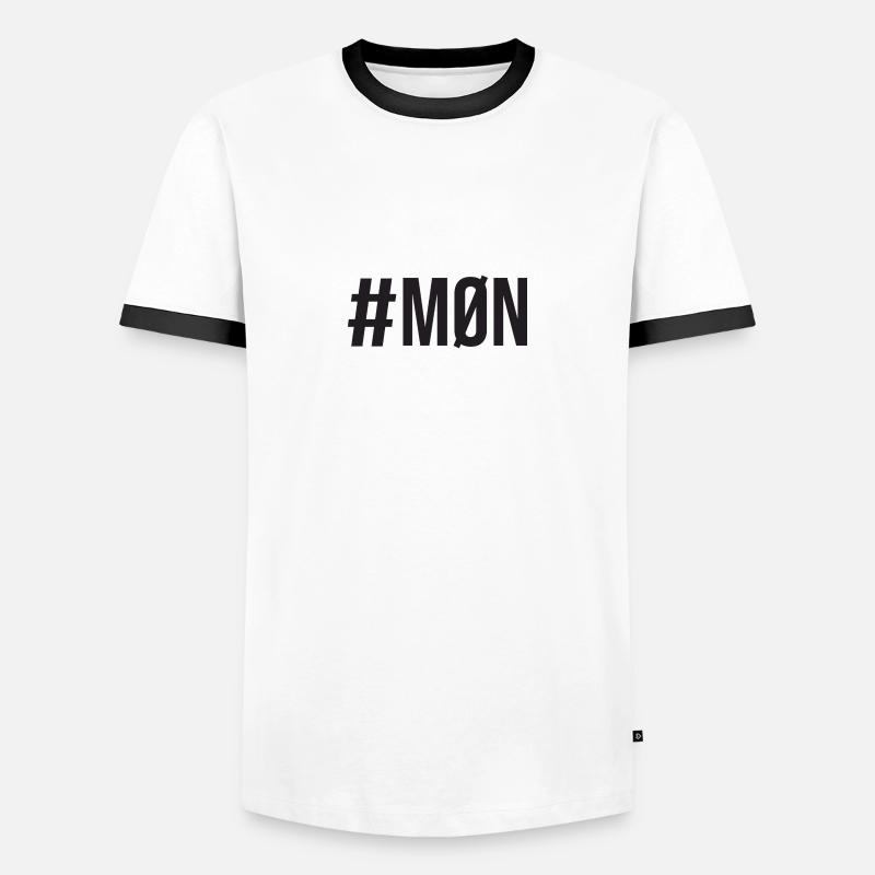 #møn - Männer Kontrast-T-Shirt - Weiß/Schwarz