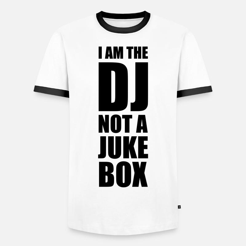 dj_jukebox - Männer Kontrast-T-Shirt - Weiß/Schwarz