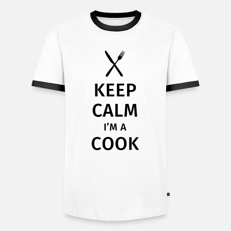 Keep Calm I'm a Cook - Men's Ringer Shirt - white/black