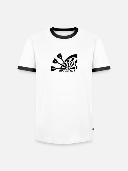 Darts - T-shirt contrasté Homme - blanc/noir