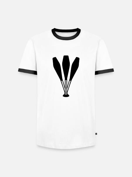 Jonglieren - Männer Kontrast-T-Shirt - Weiß/Schwarz