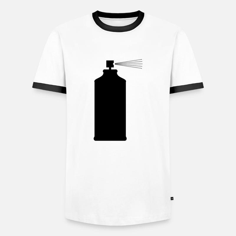 Spray can - Men's Ringer Shirt - white/black