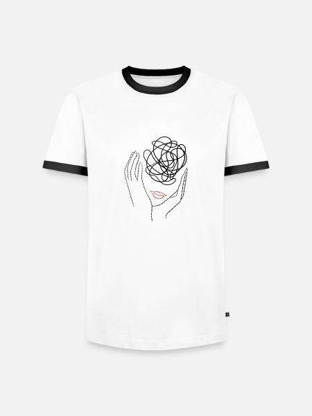 Confusion - T-shirt contrasté Homme - blanc/noir