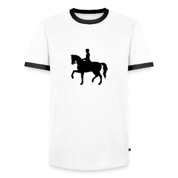 Passage Man - Männer Kontrast-T-Shirt - Weiß/Schwarz - Vorne - AI Model Female 172 light (172cm) & AI Model Male 178 dark (178cm)