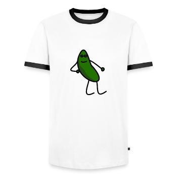 Chilled Jay - green - Männer Kontrast-T-Shirt - Weiß/Schwarz - Vorne - AI Model Female 172 light (172cm) & AI Model Male 178 dark (178cm)