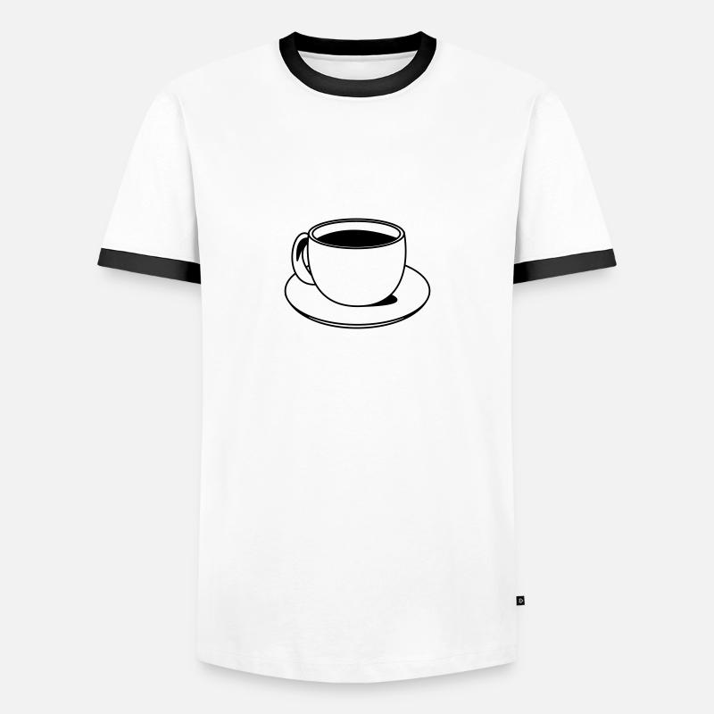tasse - Männer Kontrast-T-Shirt - Weiß/Schwarz