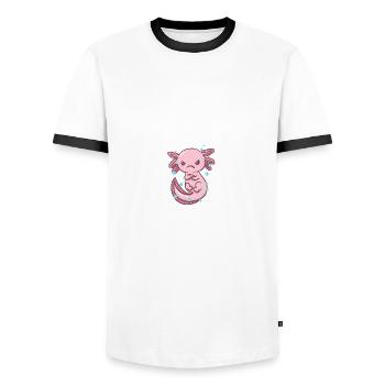 It's fine, it's good, everything fine funny - Men's Ringer Shirt - white/black - Front - AI Model Female 172 light (172cm) & AI Model Male 178 dark (178cm)
