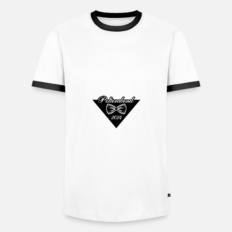 Polterabend 2024 - Männer Kontrast-T-Shirt - Weiß/Schwarz