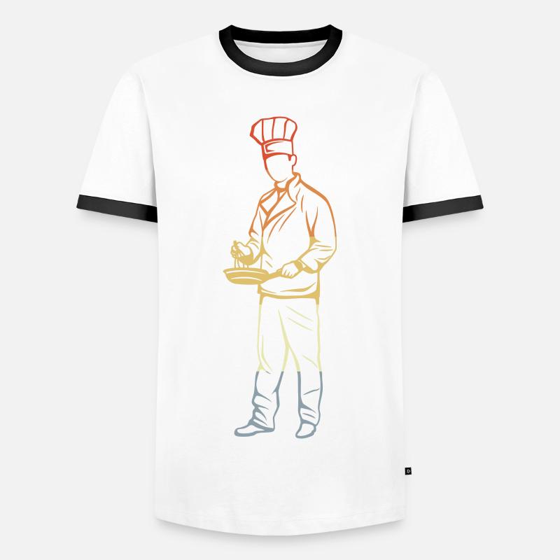 Chef - Men's Ringer Shirt - white/black