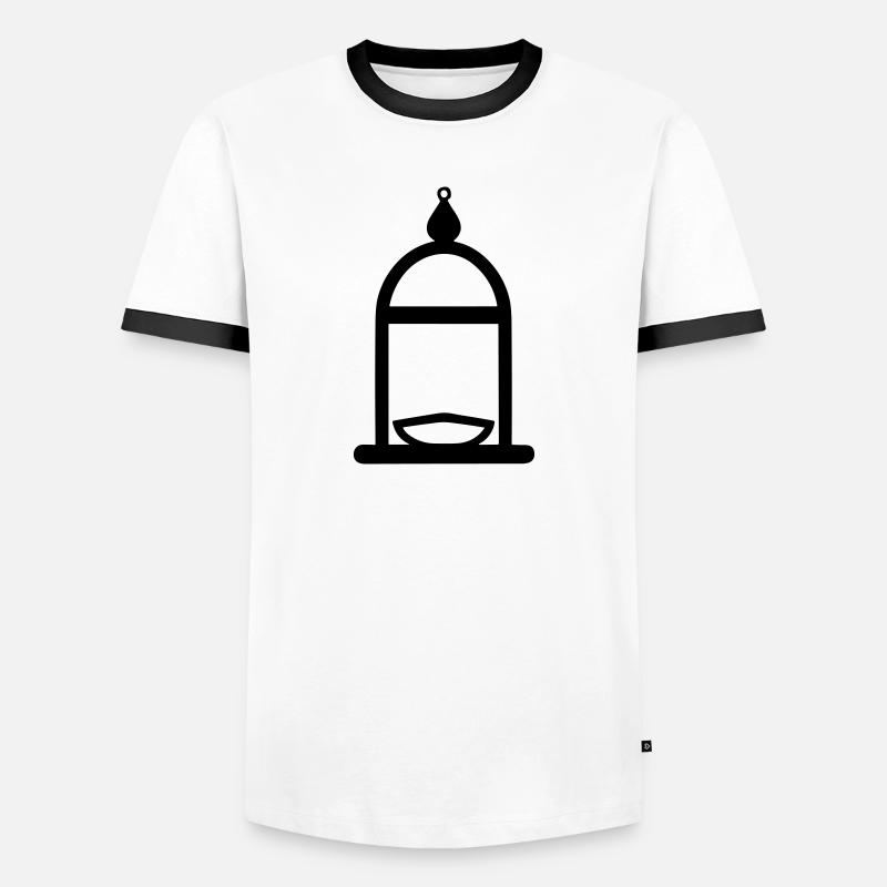 lantern - Men's Ringer Shirt - white/black