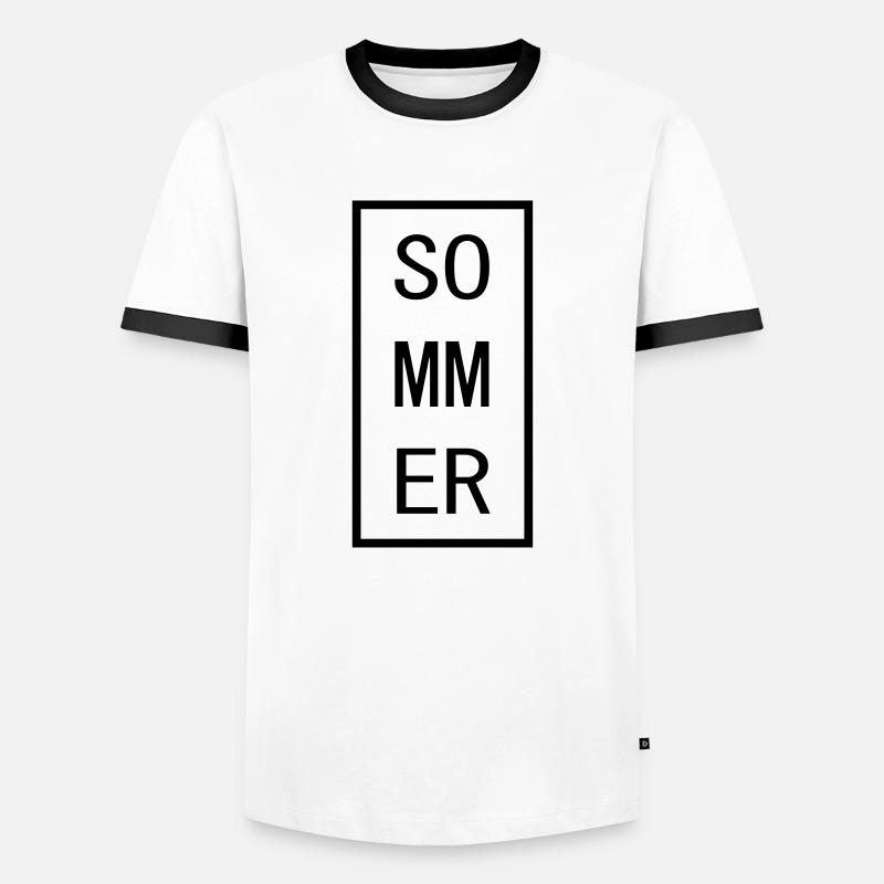 summer - Men's Ringer Shirt - white/black