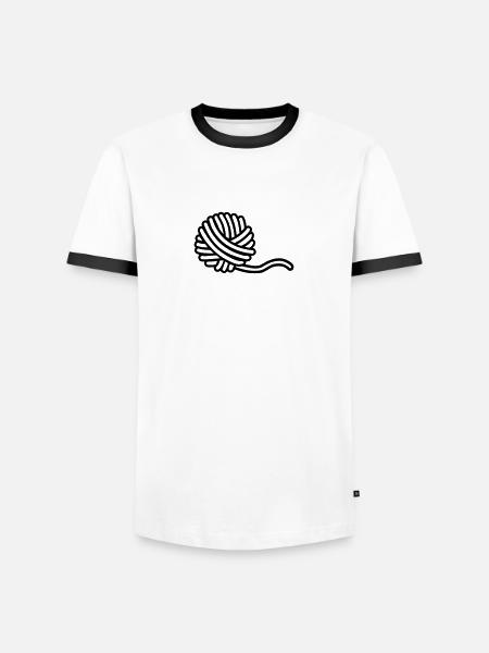 Wool - Men's Ringer Shirt - white/black
