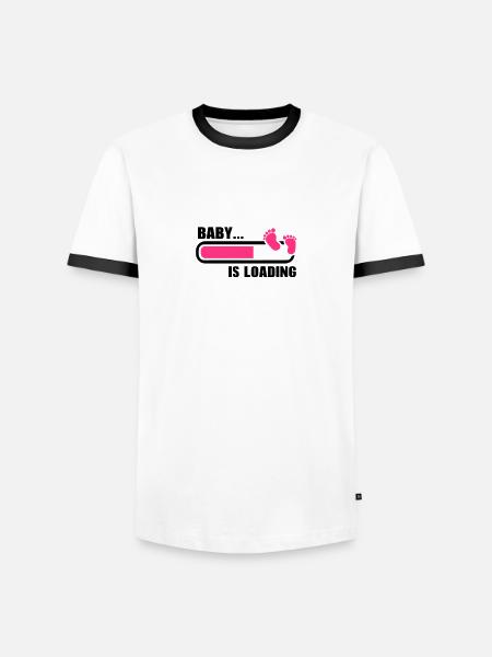 Baby loading - Men's Ringer Shirt - white/black