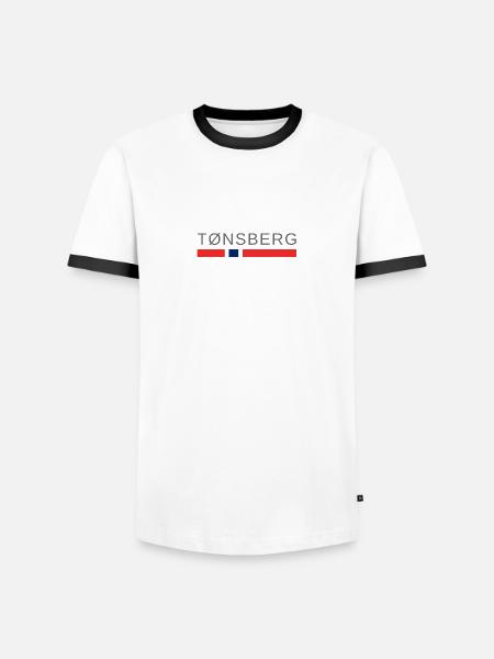 Tonsberg Norway - Men's Ringer Shirt - white/black